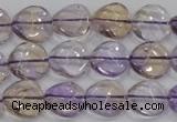 CAN52 15.5 inches 14mm twisted coin natural ametrine gemstone beads