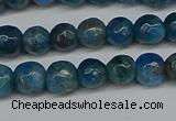 CAP521 15.5 inches 6mm faceted round apatite gemstone beads