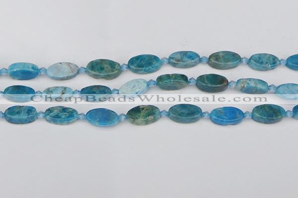 CAP551 15.5 inches 8*16mm oval apatite gemstone beads