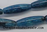 CAP59 15.5 inches 10*30mm rice dyed apatite gemstone beads wholesale