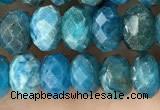 CAP656 15.5 inches 5*8mm faceted rondelle apatite gemstone beads