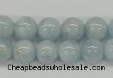 CAQ110 15.5 inches 10mm round A grade natural aquamarine beads