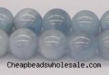 CAQ119 15.5 inches 14mm round AA grade natural aquamarine beads