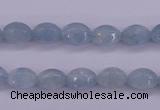 CAQ132 15.5 inches 7*10mm faceted rice natural aquamarine beads