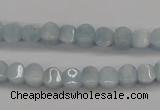 CAQ133 15.5 inches 6*6mm lantern natural aquamarine beads