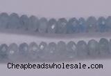 CAQ139 15.5 inches 5*8mm faceted rondelle natural aquamarine beads