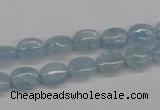 CAQ142 15.5 inches 8*10mm oval natural aquamarine beads wholesale