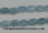 CAQ143 15.5 inches 8*10mm oval natural aquamarine beads wholesale