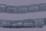 CAQ152 15.5 inches 8*12mm rectangle natural aquamarine beads