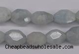 CAQ158 15.5 inches 12*14mm octagonal natural aquamarine beads