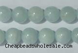 CAQ203 15.5 inches 12mm round natural aquamarine beads wholesale