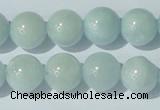 CAQ204 15.5 inches 13mm round natural aquamarine beads wholesale