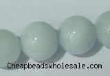 CAQ207 15.5 inches 18mm round natural aquamarine beads wholesale