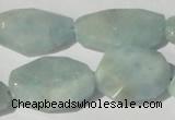 CAQ212 15.5 inches 18*25mm faceted nugget natural aquamarine beads