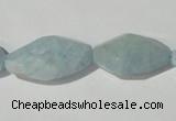 CAQ214 15.5 inches multi-size twisted natural aquamarine beads