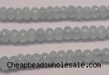 CAQ305 15.5 inches 4*7mm faceted rondelle natural aquamarine beads