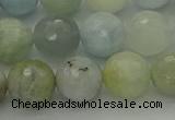 CAQ438 15.5 inches 10mm faceted round natural aquamarine beads