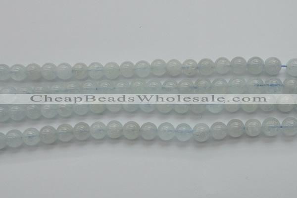 CAQ501 15.5 inches 6mm round natural aquamarine beads