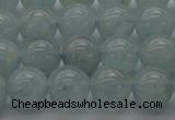 CAQ502 15.5 inches 8mm round natural aquamarine beads