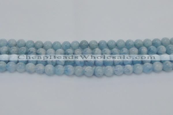 CAQ511 15.5 inches 8mm round A+ grade natural aquamarine beads