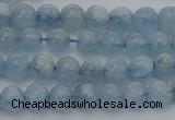 CAQ517 15.5 inches 5mm round AA grade natural aquamarine beads