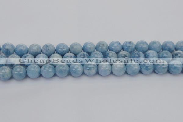 CAQ531 15.5 inches 12mm round AA+ grade natural aquamarine beads