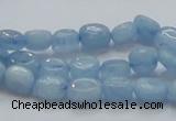 CAQ55 15.5 inches 8*9mm nugget natural aquamarine gemstone beads