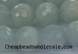 CAQ564 15.5 inches 14mm faceted round natural aquamarine beads