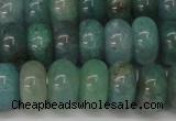 CAQ612 15.5 inches 6*10mm rondelle aquamarine gemstone beads