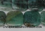 CAQ640 15.5 inches 18*18mm square aquamarine gemstone beads