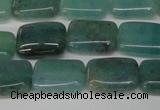 CAQ644 15.5 inches 10*14mm rectangle aquamarine gemstone beads