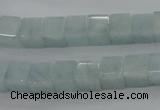 CAQ66 15.5 inches 8*8mm cube natural aquamarine beads wholesale