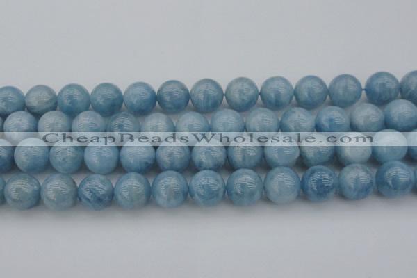 CAQ705 15.5 inches 14mm round natural aquamarine beads wholesale