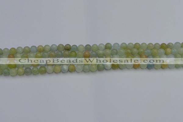 CAQ751 15.5 inches 6mm round aquamarine beads wholesale