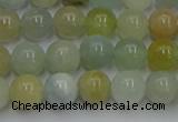 CAQ752 15.5 inches 8mm round aquamarine beads wholesale