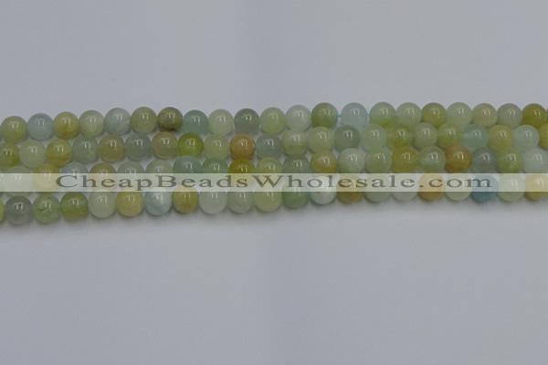 CAQ752 15.5 inches 8mm round aquamarine beads wholesale