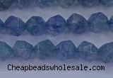 CAQ771 15.5 inches 6mm faceted nuggets imitation aquamarine beads