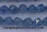 CAQ772 15.5 inches 8mm faceted nuggets imitation aquamarine beads