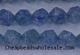 CAQ773 15.5 inches 10mm faceted nuggets imitation aquamarine beads