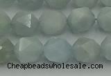 CAQ798 15.5 inches 10mm faceted nuggets aquamarine gemstone beads