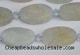 CAQ801 15.5 inches 10*16mm oval aquamarine gemstone beads