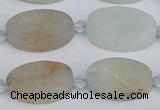 CAQ802 15.5 inches 13*20mm oval aquamarine gemstone beads