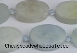 CAQ803 15.5 inches 15*20mm oval aquamarine gemstone beads