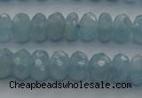 CAQ81 15.5 inches 4*7mm faceted rondelle AA grade aquamarine beads