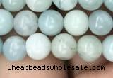 CAQ841 15.5 inches 6mm round aquamarine beads wholesale