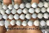 CAQ856 15.5 inches 12mm faceted nuggets aquamarine beads wholesale