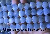 CAQ860 15.5 inches 13*14mm faceted heart aquamarine beads