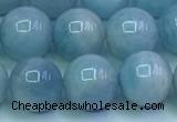 CAQ867 15.5 inches 10mm round aquamarine gemstone beads wholesale