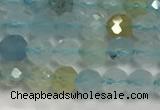 CAQ882 15.5 inches 3.5mm faceted round tiny aquamarine beads