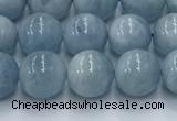 CAQ906 15.5 inches 6mm round aquamarine gemstone beads